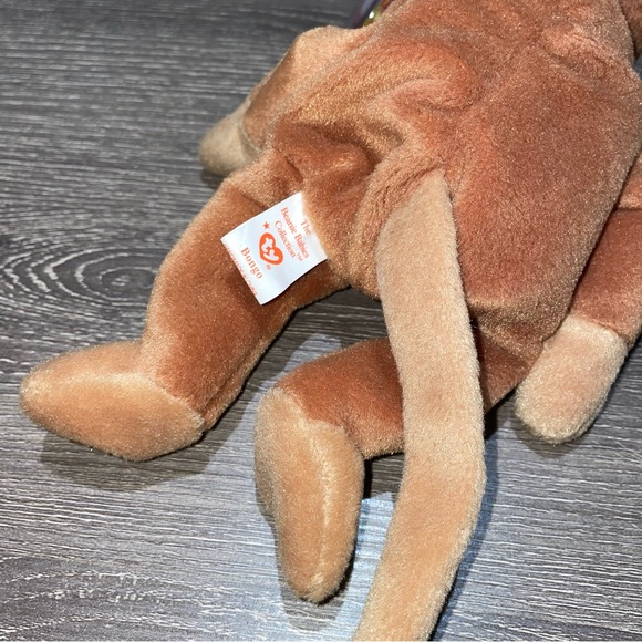 NWT VINTAGE 1995 TY BEANIE BABY Bongo The Monkey Original Animal Plush 8.5”-9” - Picture 5 of 6